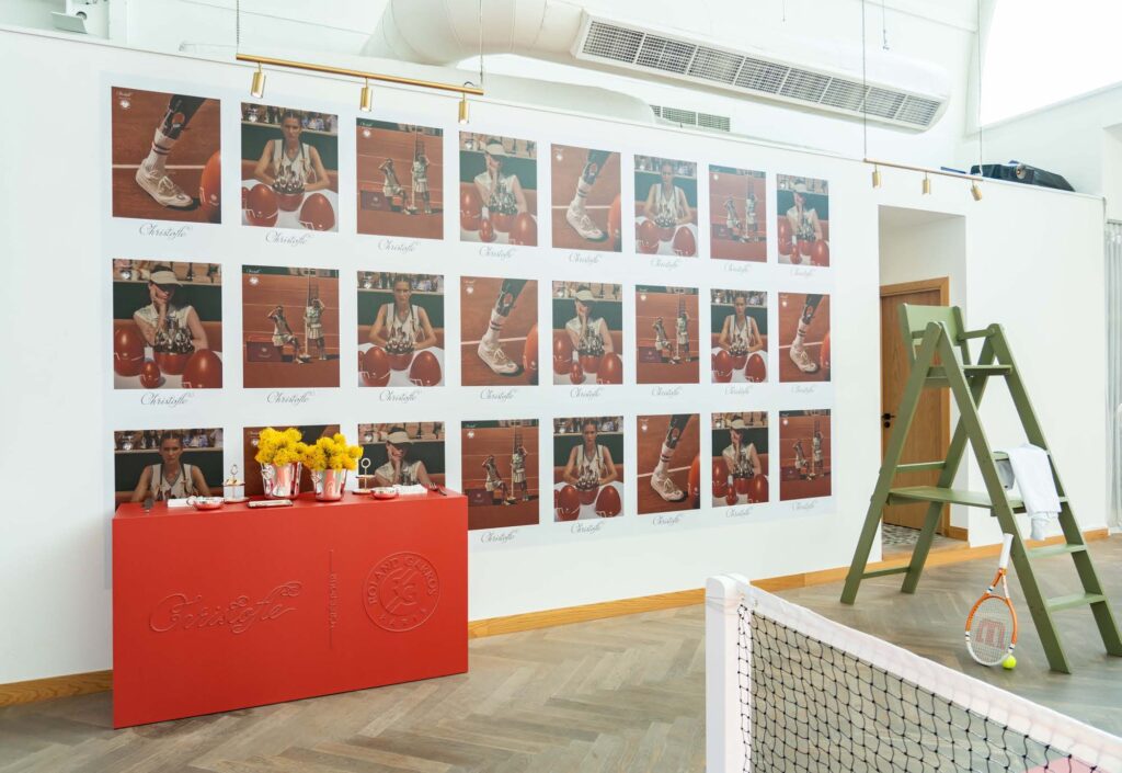 Location wall with posters
