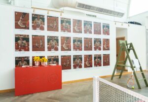 Location wall with posters