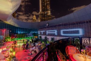 Evening lights that has wall projection