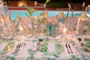 Table setup on Near the Pool